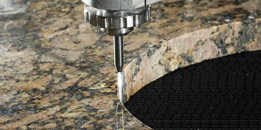 CNC vodní řezání detail_2 water jet cutting marble panorama